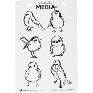Ranger Dina Wakley Media Scribbly Birdies - Stamps Ranger Dina Wakley Media Scribbly Birdies - Stamps