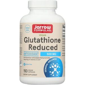 Jarrow Formulas 500mg Glutathione - Vegan Gluten-Free Antioxidant Jarrow Formulas 500mg Glutathione - Vegan Gluten-Free Antioxidant