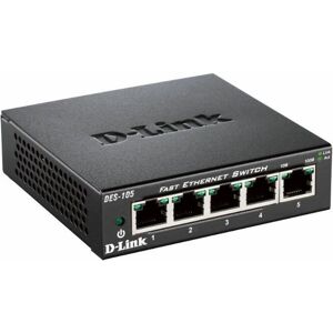D-Link DES-105 Metal 5-port Ethernet Switch - unmanaged D-Link DES-105 Metal 5-port Ethernet Switch - unmanaged