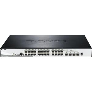 Commutateur réseau D-Link DGS-1510-28XMP - Gestion de couche 3 PoE - Noir, Gris - Publicité Commutateur réseau D-Link DGS-1510-28XMP - Gestion de couche 3 PoE - Noir, Gris - Publicité