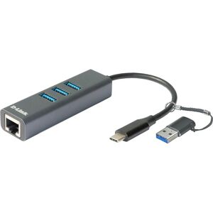 D-Link DUB-2332 Dockingstation - Grå - USB-C, Ethernet, 3 porte D-Link DUB-2332 Dockingstation - Grå - USB-C, Ethernet, 3 porte