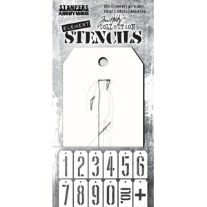 Tim Holtz - MECHANICAL, ELEMENT STENCILS - 12 EA - Stencil Set - Stencil Tim Holtz - MECHANICAL, ELEMENT STENCILS - 12 EA - Stencil Set - Stencil