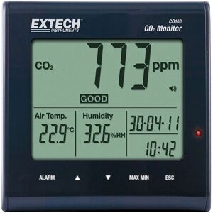 Monitor de CO2 Extech - CO2, Temp, Humedad - 0-9999 ppm Monitor de CO2 Extech - CO2, Temp, Humedad - 0-9999 ppm