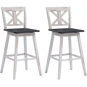 Costway - Taburetes de Bar Vintage 73,5cm Giratorios - Set de 2 Costway - Taburetes de Bar Vintage 73,5cm Giratorios - Set de 2