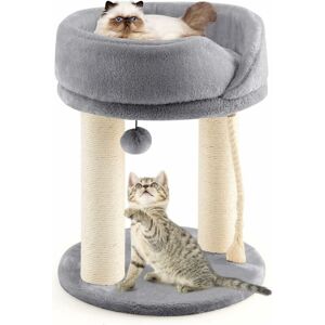 Costway Arbre à Chat - 53cm Multifonction 4 en 1 avec Plateforme en Peluche - Publicité Costway Arbre à Chat - 53cm Multifonction 4 en 1 avec Plateforme en Peluche - Publicité