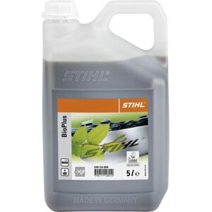 Huile pour tronçonneuse Stihl BioPlus - Écologique, 5L - Publicité Huile pour tronçonneuse Stihl BioPlus - Écologique, 5L - Publicité