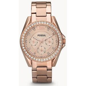 Fossil Riley Quartz Rose gold Unisex Wristwatch - Wristwatch Fossil Riley Quartz Rose gold Unisex Wristwatch - Wristwatch