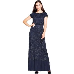 Adrianna Papell Navy Beaded Evening Dress - Evening Dress Adrianna Papell Navy Beaded Evening Dress - Evening Dress