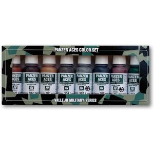 Vallejo - Panzer Aces No 1 - 8-färgset - Acrylic paint Vallejo - Panzer Aces No 1 - 8-färgset - Acrylic paint