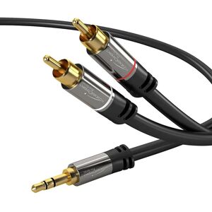 KabelDirekt 797698090085 kabel audio 5 m 2 x RCA 3,5 mm Czarny KabelDirekt 797698090085 kabel audio 5 m 2 x RCA 3,5 mm Czarny