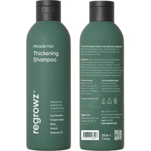 Regrowz Thickening Shampoo - Natural DHT Blockers - 225ml Regrowz Thickening Shampoo - Natural DHT Blockers - 225ml