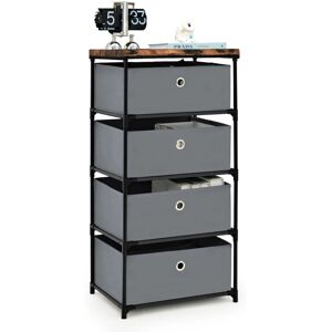 Costway - 4 Drawer Fabric Dresser - Metal Frame - Dresser Costway - 4 Drawer Fabric Dresser - Metal Frame - Dresser