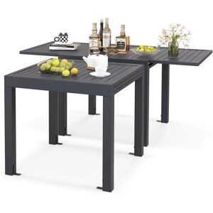 Costway - Expandable Patio Dining Table - Aluminum Costway - Expandable Patio Dining Table - Aluminum