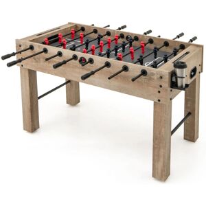 Costway - 137cm Full Size - Natural - Foosball Table Costway - 137cm Full Size - Natural - Foosball Table