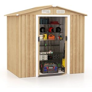 Casart - 6x4 Outdoor Storage Shed - Galvanized Metal Casart - 6x4 Outdoor Storage Shed - Galvanized Metal