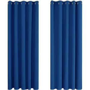 Conjunto de Cortinas Azuis Sólidas Deconovo - Cortinas Conjunto de Cortinas Azuis Sólidas Deconovo - Cortinas