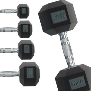 Body Revolution - 30031 - Hex Dumbbells - 17.5kg Black - One Size - Dumbbells Body Revolution - 30031 - Hex Dumbbells - 17.5kg Black - One Size - Dumbbells