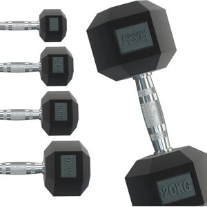 Body Revolution Model 30037 Hex Dumbbells - 32.5kg, Black Body Revolution Model 30037 Hex Dumbbells - 32.5kg, Black