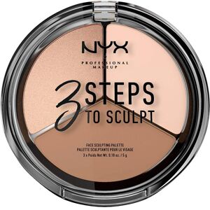 NYX Professional Makeup 3 Steps To Sculpt Face Sculpting Palette - Fair NYX Professional Makeup 3 Steps To Sculpt Face Sculpting Palette - Fair