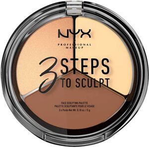 NYX Professional Makeup 3 Steps To Sculpt Gesichts-Sculpting-Palette - Light NYX Professional Makeup 3 Steps To Sculpt Gesichts-Sculpting-Palette - Light