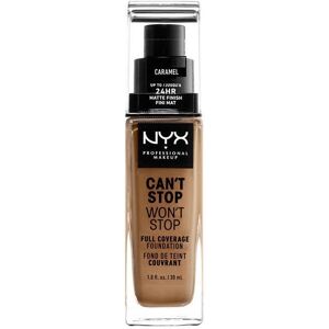 NYX Professional Makeup Can't Stop Won't Stop Full Coverage Foundation - Caramel - 30 ml NYX Professional Makeup Can't Stop Won't Stop Full Coverage Foundation - Caramel - 30 ml