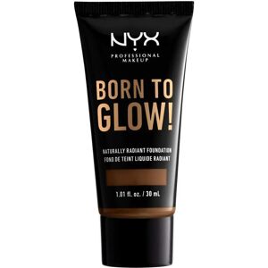 NYX Womens Vegan Born To Glow Foundation - Cocoa - Natural Radiant Finish - 30ml NYX Womens Vegan Born To Glow Foundation - Cocoa - Natural Radiant Finish - 30ml