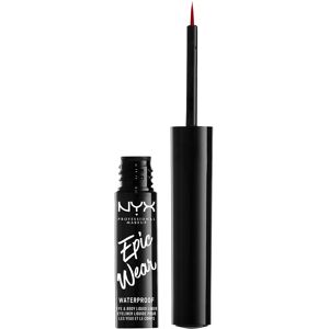 NYX Professional Makeup Epic Wear Red Liquid Eyeliner - Waterproof, Long-Lasting, Matte Finish NYX Professional Makeup Epic Wear Red Liquid Eyeliner - Waterproof, Long-Lasting, Matte Finish