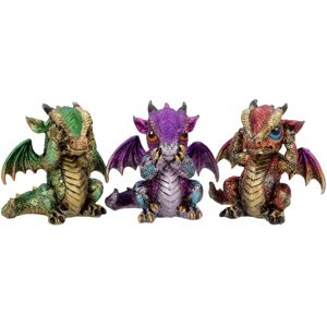 Nemesis Now Three Wiselings Dragon Figurines - Resin, Hand-painted - Figurines Nemesis Now Three Wiselings Dragon Figurines - Resin, Hand-painted - Figurines