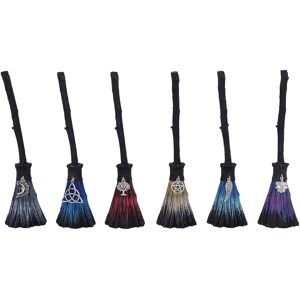 Nemesis Now Set Of Six Positivity Broomsticks With Silver Charms - Decor Nemesis Now Set Of Six Positivity Broomsticks With Silver Charms - Decor