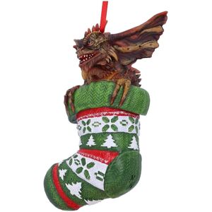Nemesis Now Gremlins Mohawk in Stocking Ornament - Hanging Decor Nemesis Now Gremlins Mohawk in Stocking Ornament - Hanging Decor