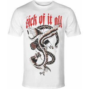 Sick Of It All Sick Of It All Logo Logo de Vultur Albă Tricou Alb - T-Shirt Sick Of It All Sick Of It All Logo Logo de Vultur Albă Tricou Alb - T-Shirt