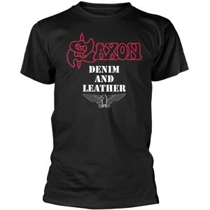 T-shirt Unisexe Noir Saxon Small Denim et Cuir - T-shirt - Publicité T-shirt Unisexe Noir Saxon Small Denim et Cuir - T-shirt - Publicité