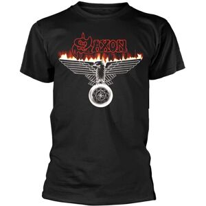 T-shirt unisexe Saxon - Roues en Acier - Noir - XL - Publicité T-shirt unisexe Saxon - Roues en Acier - Noir - XL - Publicité