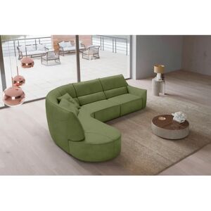 EGOITALIANO Puffy Grünes Microfaser-Sofa - Linke Ottomane - Sofa EGOITALIANO Puffy Grünes Microfaser-Sofa - Linke Ottomane - Sofa