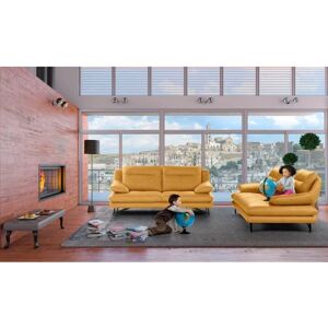 Calia Italia Cezanne 2,5-Sitzer Gelbes Leder Sofa - Sofa Calia Italia Cezanne 2,5-Sitzer Gelbes Leder Sofa - Sofa