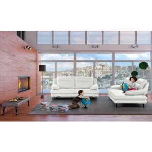 Calia Italia Cezanne 3-Sitzer Sofa - Leder, Weiß, Verstellbarer Rücken Calia Italia Cezanne 3-Sitzer Sofa - Leder, Weiß, Verstellbarer Rücken