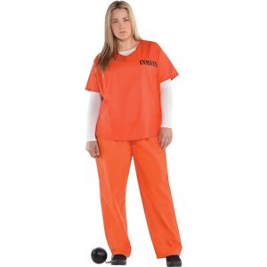 Amscan 845523-55 Adult Inmate Costume - Orange Prison Look Amscan 845523-55 Adult Inmate Costume - Orange Prison Look