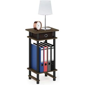 Furinno Turn-N-Tube Table d'Extrémité Haute Avec Panier - Rangement Salon - Columbia Walnut/black/dark Brown - Publicité Furinno Turn-N-Tube Table d'Extrémité Haute Avec Panier - Rangement Salon - Columbia Walnut/black/dark Brown - Publicité