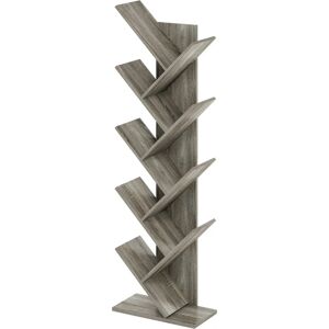 Furinno Tree Bookshelf 9-Tier Floor Standing Tree Bookcase - French Oak Furinno Tree Bookshelf 9-Tier Floor Standing Tree Bookcase - French Oak