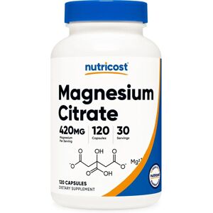 Nutricost Magnesiumcitrat-Kapseln - 420 mg - 120 Stück Nutricost Magnesiumcitrat-Kapseln - 420 mg - 120 Stück