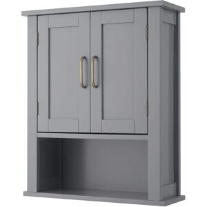 Teamson Home Mercer Wooden Bathroom Wall Storage Cabinet - Gray Teamson Home Mercer Wooden Bathroom Wall Storage Cabinet - Gray
