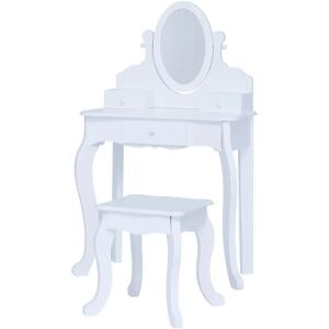 Ensemble de coiffeuse blanche Rapunzel pour enfants de Teamson Kids avec miroir et tabouret - Publicité Ensemble de coiffeuse blanche Rapunzel pour enfants de Teamson Kids avec miroir et tabouret - Publicité