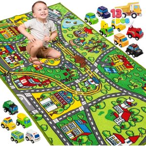 Tapis de jeu JOYIN avec 12 véhicules - Ville rôles - Publicité Tapis de jeu JOYIN avec 12 véhicules - Ville rôles - Publicité