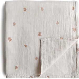 Mushie Coton Bio Arc-en-ciel Couverture de Muselina - Swaddle - Publicité Mushie Coton Bio Arc-en-ciel Couverture de Muselina - Swaddle - Publicité
