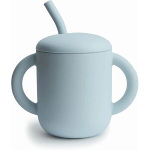 Mushie Powder-blue kubek treningowy z rurką - Kubek treningowy Mushie Powder-blue kubek treningowy z rurką - Kubek treningowy