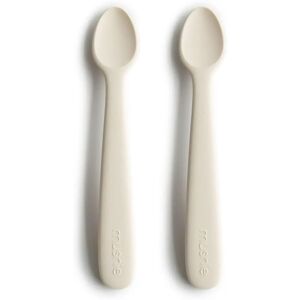 Mushie Cuillères en Silicone Ivoire pour Bébé - Ustensiles bébé - Publicité Mushie Cuillères en Silicone Ivoire pour Bébé - Ustensiles bébé - Publicité