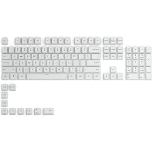 Keycaps Glorious GLO-KC-GPBT-W-UK em PBT - ISO Reino Unido, Branco Ártico - Teclado Keycaps Glorious GLO-KC-GPBT-W-UK em PBT - ISO Reino Unido, Branco Ártico - Teclado