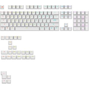 Glorious GPBT Keycaps - White - ANSI US - Durable PBT - For Gaming Glorious GPBT Keycaps - White - ANSI US - Durable PBT - For Gaming
