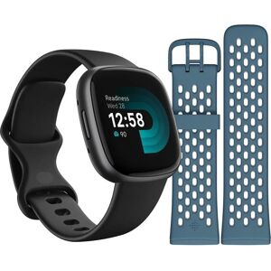 Fitbit Versa 4 - Black/Graphite Aluminium Bundle Fitbit Versa 4 - Black/Graphite Aluminium Bundle