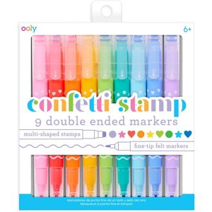 Ooly Confetti Stamp Markers - Set of 9 - Multicolored Art Supplies Ooly Confetti Stamp Markers - Set of 9 - Multicolored Art Supplies